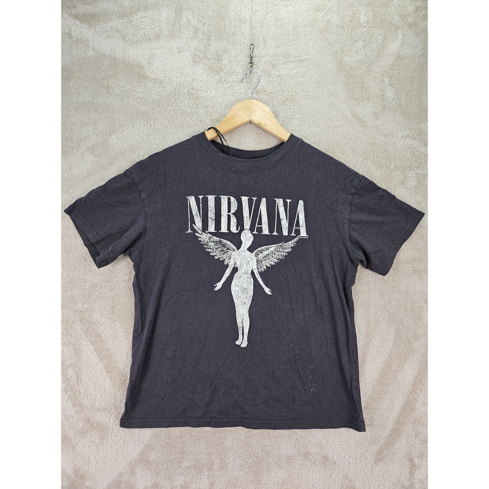 Nirvana Vintage Retro Style Crewneck T-shirt Oversize Fit Size XS